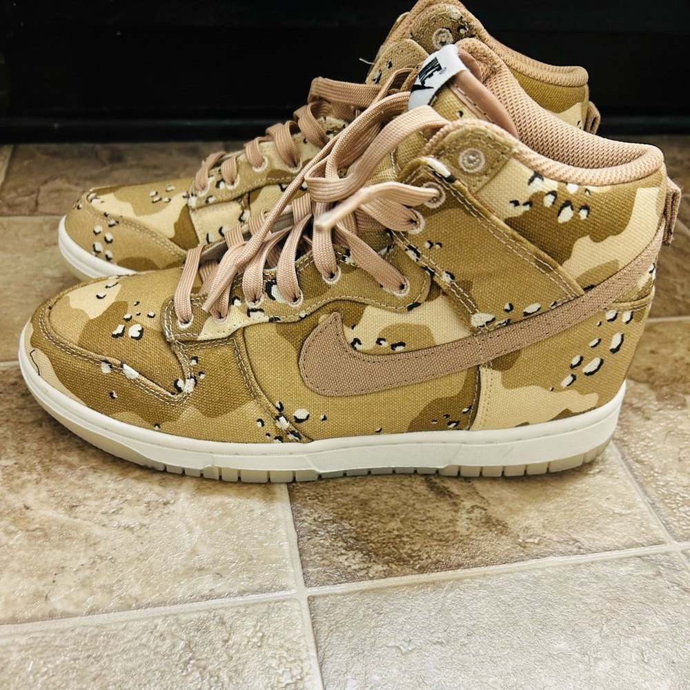 Camouflage High-Top Sneakers